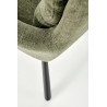 Scaun living/sufragerie Halmar K495, cadru lemn, rotativ 180 grade, stil modern, 60x65x87x51cm, textil, verde