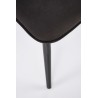 Scaun tapitat dining/bucatarie Halmar K521, cadru metal,  stil clasic, 46x58x83x45cm, catifea, negru