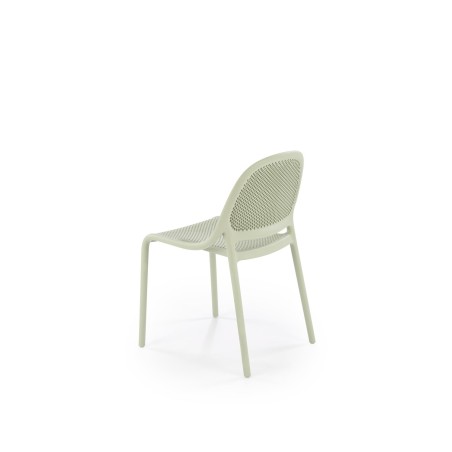 Scaun de gradina Halmar K532, stil scandinav, stivuibil, 50x56x80x45 cm, polipropilena, verde