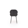 Scaun tapitat living/sufragerie Halmar K538, cadru metal,  stil modern, 48x57x85x47cm, catifea, negru