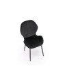 Scaun tapitat living/sufragerie Halmar K538, cadru metal,  stil modern, 48x57x85x47cm, catifea, negru