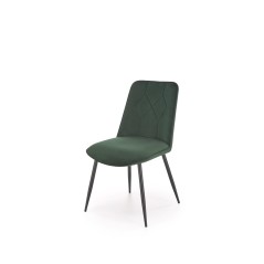 Scaun tapitat living/sufragerie Halmar K539, cadru metal,  stil clasic, 50x62x84x45cm, catifea, verde