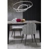 Scaun tapitat living/sufragerie Halmar K552, cadru metal,  stil scandinav, 53x53x83x46cm, stofa, bej