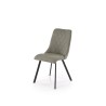 Scaun tapitat living/sufragerie Halmar K561, cadru metal, spatar matlasat, stil scandinav, 44x58x85x47cm, stofa, verde