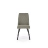 Scaun tapitat living/sufragerie Halmar K561, cadru metal, spatar matlasat, stil scandinav, 44x58x85x47cm, stofa, verde