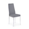 Scaun living/sufragerie Halmar K70C, cadru metal,  stil clasic, 43x49x97cm, piele, gri