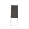 Scaun living/sufragerie Halmar K70C, cadru metal,  stil clasic, 43x49x97cm, piele, gri