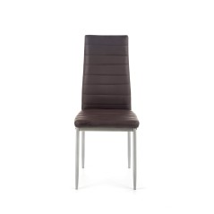 Scaun living/sufragerie Halmar K70, cadru metal,  stil modern, 41x50x98cm, piele, maro