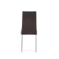 Scaun in stil modern pentru living, cadru din metal, 41x50x98cm, piele, maro