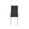 Scaun living/sufragerie Halmar K70, cadru metal,  stil modern, 41x50x98cm, piele, maro