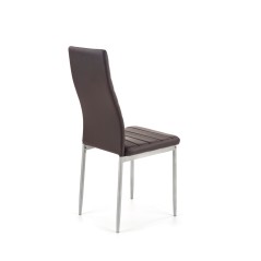 Scaun living/sufragerie Halmar K70, cadru metal,  stil modern, 41x50x98cm, piele, maro