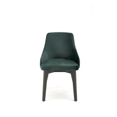 Scaun tapitat living/sufragerie Halmar Endo, cadru lemn, stil clasic, 57x56x86x47cm, catifea, verde