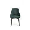 Scaun tapitat living/sufragerie Halmar Endo, cadru lemn, stil clasic, 57x56x86x47cm, catifea, verde