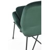 Scaun tapitat living/sufragerie Halmar K454, cadru metal,  stil modern, 46x55x83x48cm, catifea, verde