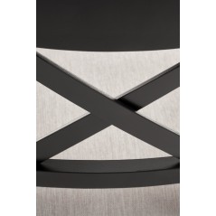 Scaun dining/bucatarie Halmar Tutti 2, cadru lemn, stil scandinav, 45x49x90x45cm, textil, negru/crem