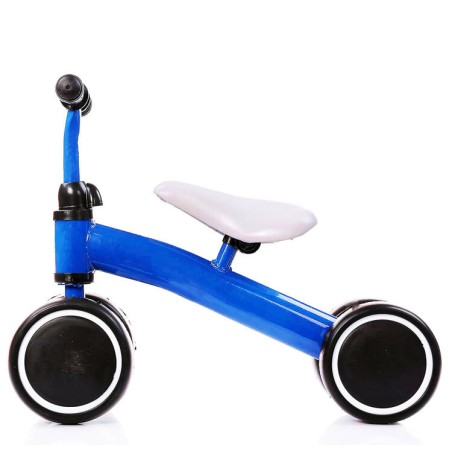 Bicicleta fara pedale pentru copii, roti spuma EVA, cadru otel, albastra
