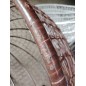 Fotoliu suspendat, tip cuib, perna si tetiera in nuanta gri, cadru otel, 103x107x195 cm, maro, RESIGILAT
