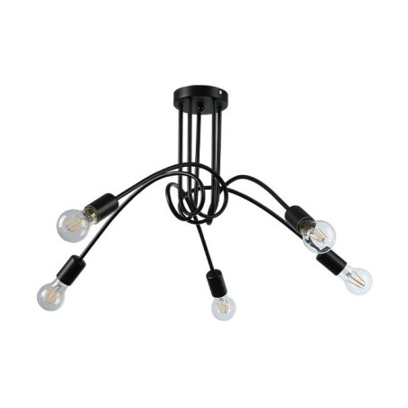 Lustra suspendata LED Nido, 5 becuri, diametru baza 12 cm, 35W, E27, IP20, negru