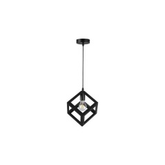 Lustra suspendata LED Cube, 1 pendul, diametru baza 10x2 cm, 35W, 110-240V, E27, IP20, negru