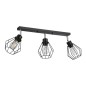 Aplica tavan LED Otto, 3 becuri, baza 50x8 cm, unghi rotatie 350, 35W, E27, IP20, negru