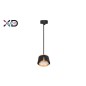 Lustra LED suspendata, 1 pendul, 35W, lungime cablu 1m, IP20, carcasa neagra/aurie