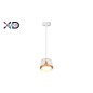 Lustra suspendata, LED GX53, baza 60x2.5 cm, IP20, alb mat, auriu