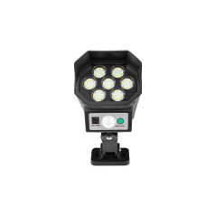 Lampa solara LED de perete, autonomie 8h, distanta detectare 4-6m, IP65, 6500K, 250lm, 5W, 100 surse, negru