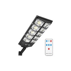 Lampa solara LED stradala, autonomie 6-20h, distanta detectare 6-8m, IP65, 6000K, 4200lm, 300W, 300 surse, negru