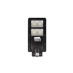 Lampa solara LED stradala, autonomie 6-20h, IP65, 6000K, 2400lm, 200W, 200 surse, negru