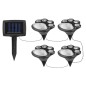 Set lampi solare LED, forma labute, autonomie 6-8h, IP44, 6500K, 20lm, 0,24W, 4 bucati