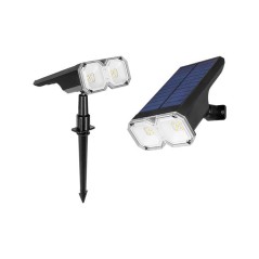 Lampa solara LED gradina, autonomie 6-8h, IP44, 2700K-6500K, 100lm, 1.8W, 18 surse, negru