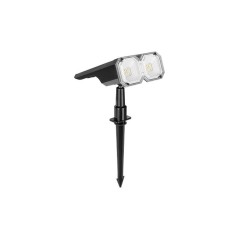 Lampa solara, 18 LED-uri, autonomie 6-8h, IP44, 2700K-6500K, 100lm, 1.8W, negru