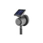 Lampa solara alee, LED 6500K, autonomie 6-8h, IP44, 50lm, 0.4W, senzor crepuscular, negru