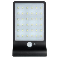 Lampa solara LED stradala, senzor miscare PIR, autonomie 6-8h, IP65, 5500-6000K, 300lm, 5W, 36 surse