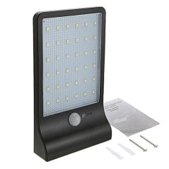 Lampa solara LED stradala, senzor miscare PIR, autonomie 6-8h, IP65, 5500-6000K, 300lm, 5W, 36 surse