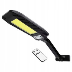 Lampa solara LED stradala, 10W, senzor miscare, distanta detectare 4-6m, IP44, 6500K, 500lm, 100 surse