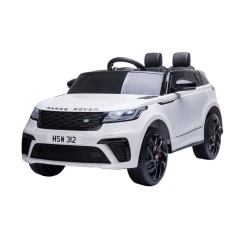 Masinuta electrica 2x25W, Range Rover Velar, 2 locuri, centura, USB, MP3, roti spuma EVA, alb