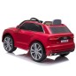 Masinuta electrica Audi Q8, lumini LED fata/spate, Bluetooth, USB, MP3, roti spuma EVA, 108x66x55 cm, rosie