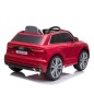 Masinuta electrica Audi Q8, lumini LED fata/spate, Bluetooth, USB, MP3, roti spuma EVA, 108x66x55 cm, rosie