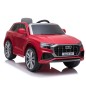 Masinuta electrica Audi Q8, lumini LED fata/spate, Bluetooth, USB, MP3, roti spuma EVA, 108x66x55 cm, rosie