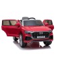 Masinuta electrica Audi Q8, lumini LED fata/spate, Bluetooth, USB, MP3, roti spuma EVA, 108x66x55 cm, rosie