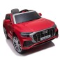 Masinuta electrica Audi Q8, lumini LED fata/spate, Bluetooth, USB, MP3, roti spuma EVA, 108x66x55 cm, rosie