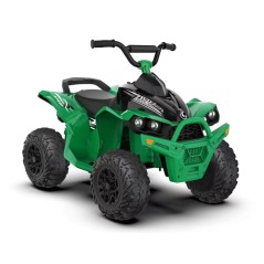 ATV electric pentru copii, 2 x 35W, 2 trepte de viteza, claxon, muzica, lumini fata, roti spuma EVA, 3-8 ani, verde