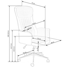 Scaun birou Halmar Argento, inaltime reglabila 108-118cm, functie balansare, functie blocare, textil/piele/, gri/negru