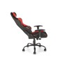 Scaun gaming Drake, inaltime reglabila 127-134 cm, cotiere reglabile, suport lombar, perna ergonomica, textil/piele, negru/rosu