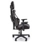 Scaun gaming, reglabil, rotativ, 130-137 cm, cotiere reglabile, mecanism balansare, blocare, textil, gri/negru