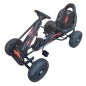 Kart cu pedale pentru copii, greutate maxima 25 kg, 5 km/h, 97 x 61.5 cm, negru/rosu