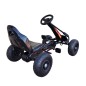 Kart cu pedale pentru copii, greutate maxima 25 kg, 5 km/h, 97 x 61.5 cm, negru/rosu