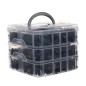 Set cleme auto si extractoare, 620 cleme universale, 16 tipuri, 18 marimi, cutie de organizare cu maner