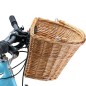 Cos din ratan pentru bicicleta, detasabil, mecanism tip CLICK, 21x34x41cm, natur